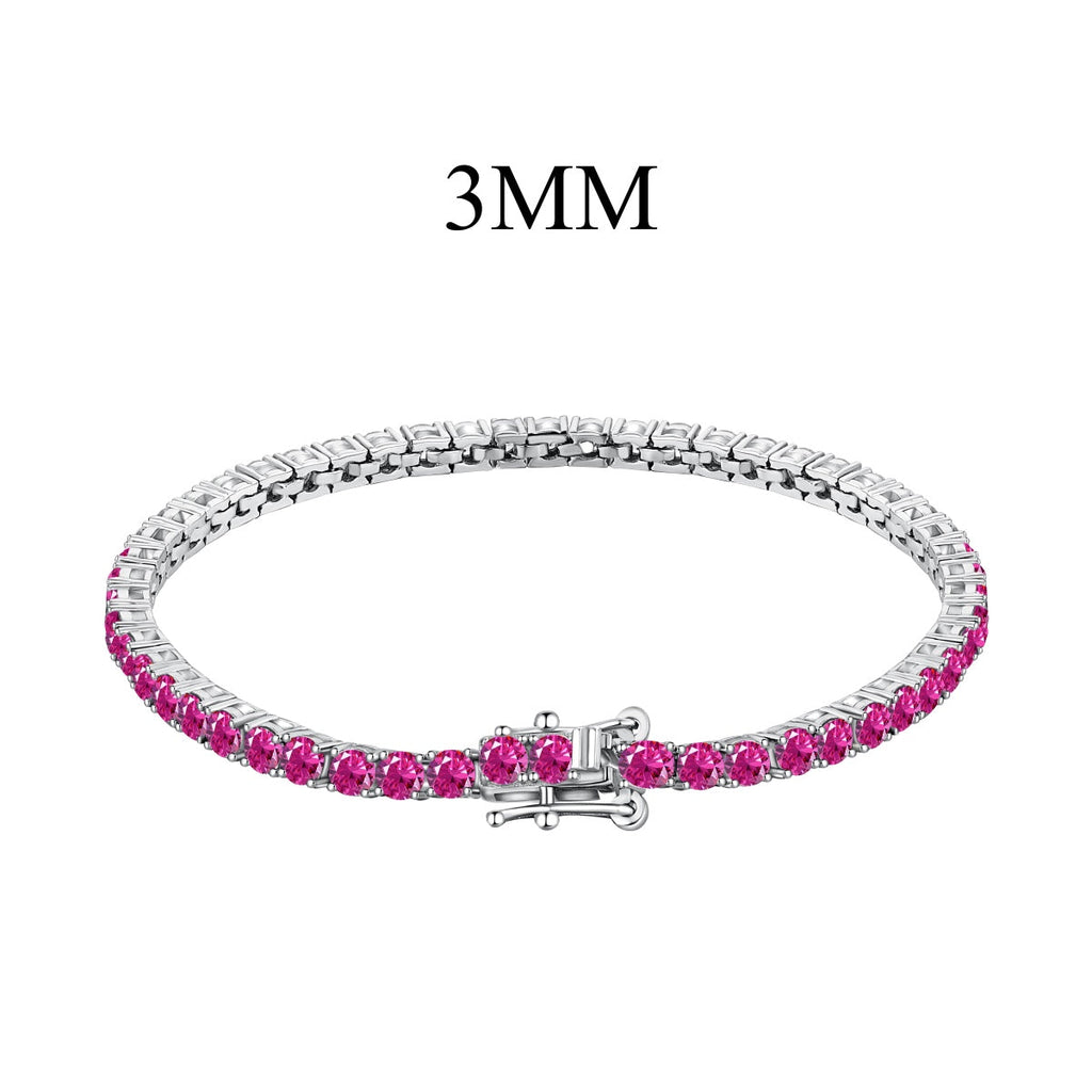 [Clover Jewelry]煌めくカラフルなラウンドカットパーティブレスレット