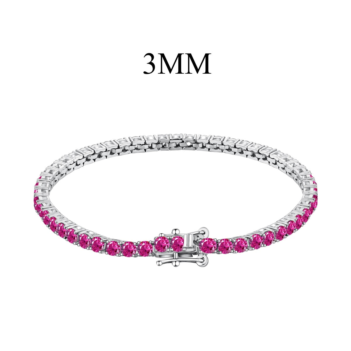 [Clover Jewelry]煌めくカラフルなラウンドカットパーティブレスレット