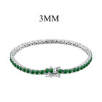 [Clover Jewelry]煌めくカラフルなラウンドカットパーティブレスレット