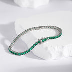 [Clover Jewelry]煌めくカラフルなラウンドカットパーティブレスレット