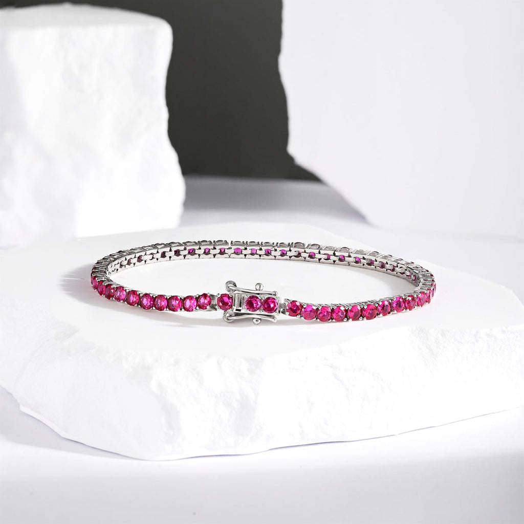 [Clover Jewelry]煌めくカラフルなラウンドカットパーティブレスレット