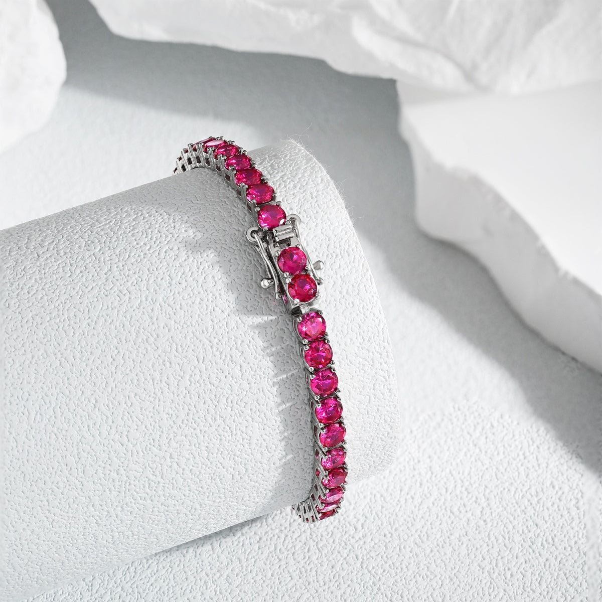 [Clover Jewelry]煌めくカラフルなラウンドカットパーティブレスレット