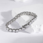 [Clover Jewelry]0.75カラット 輝くラウンドカット ウェディングブレスレット