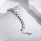 [Clover Jewelry]0.5カラット 華麗なプリンセスカット デイリーブレスレット