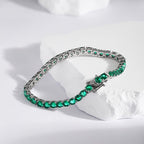 [Clover Jewelry]煌めくカラフルなラウンドカットパーティブレスレット