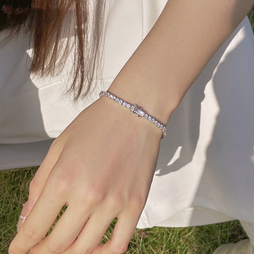 [Clover Jewelry]煌めくカラフルなラウンドカットパーティブレスレット
