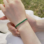 [Clover Jewelry]煌めくカラフルなラウンドカットパーティブレスレット