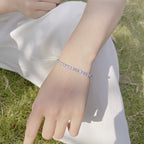 [Clover Jewelry]煌めくカラフルなラウンドカットパーティブレスレット