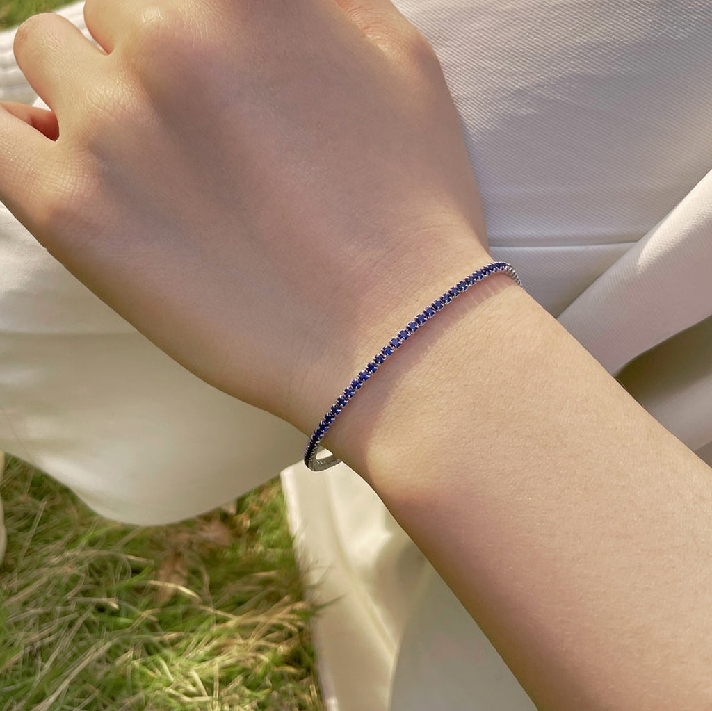 [Clover Jewelry]煌めくカラフルなラウンドカットパーティブレスレット