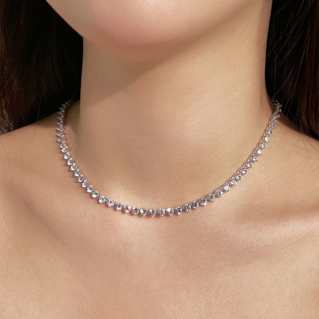 [Clover Jewelry]オーネイトハートカットテニスネックレス