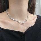 [Clover Jewelry]オーネイトハートカットテニスネックレス