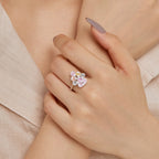 [Clover Jewelry]煌めくカラフルなウォータードロップシェイプデイリーリング