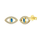 [Clover Jewelry]ブルーデビルアイズ中空スタッドピアス