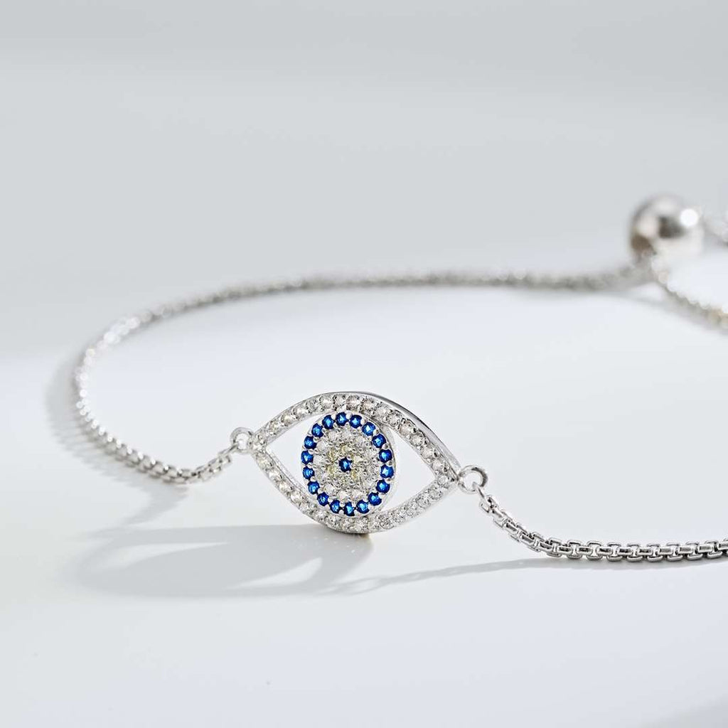 [Clover Jewelry]Dazzling Eye Shape Necklace