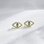 [Clover Jewelry]ブルーデビルアイズ中空スタッドピアス