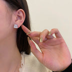 [Clover Jewelry]Zarte quadratische Ohrringe