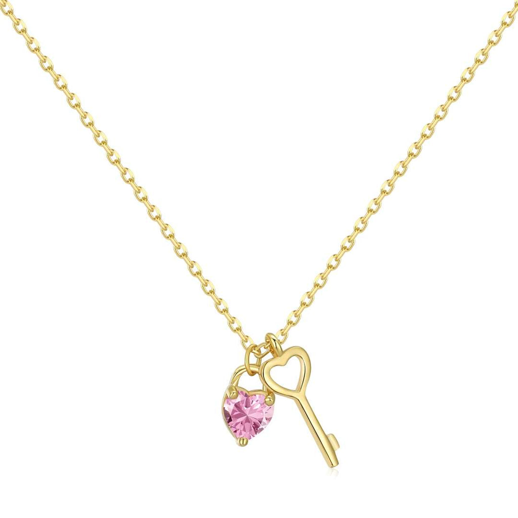 [Clover Jewelry]Einzigartige Herzform-Schlüsselanhänger-Halskette