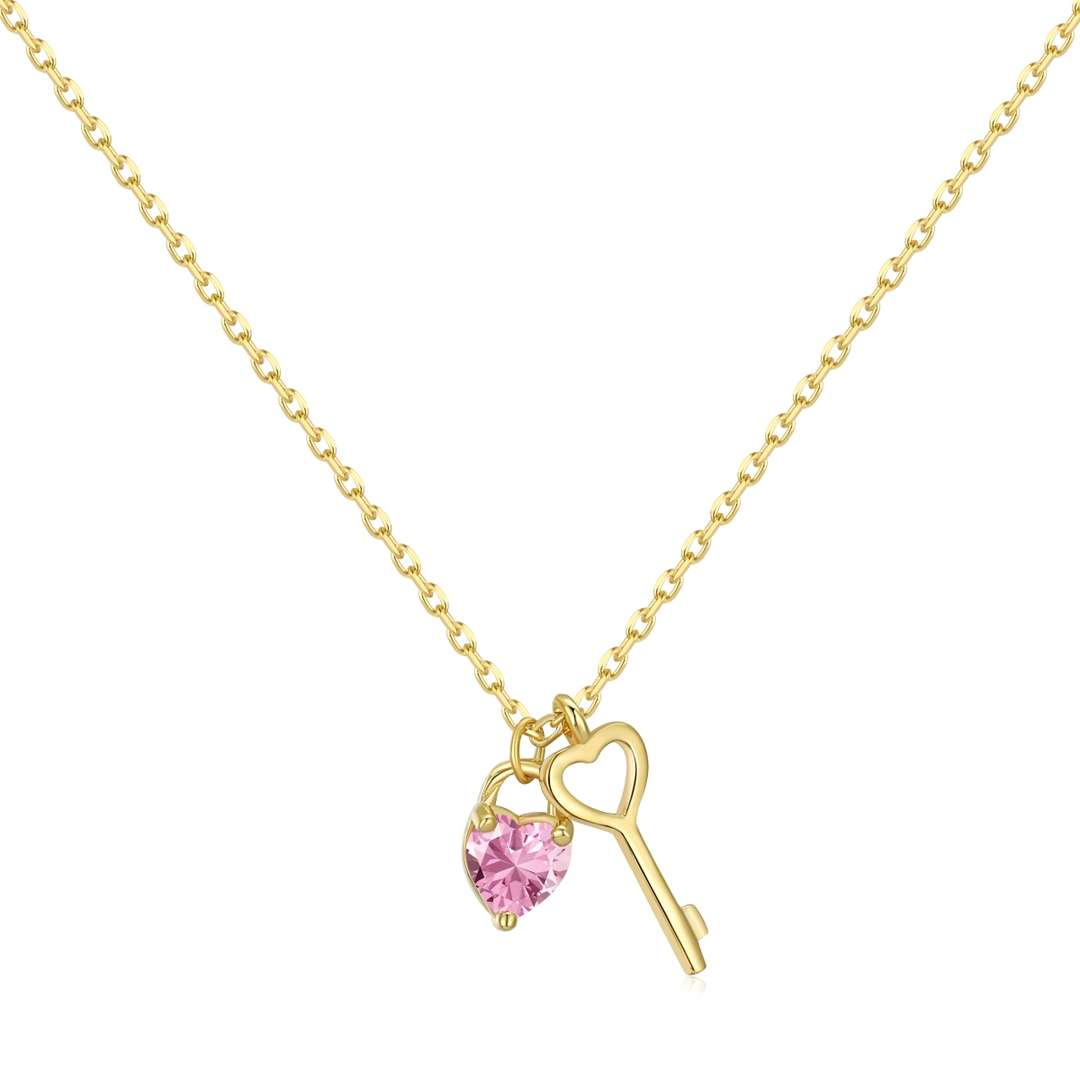 [Clover Jewelry]Einzigartige Herzform-Schlüsselanhänger-Halskette