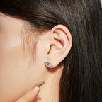 [Clover Jewelry]ブルーデビルアイズ中空スタッドピアス