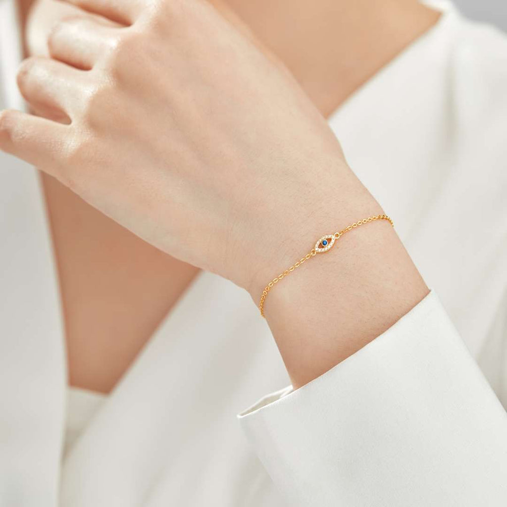 [Clover Jewelry]Halskette mit Evil-Eye-Form
