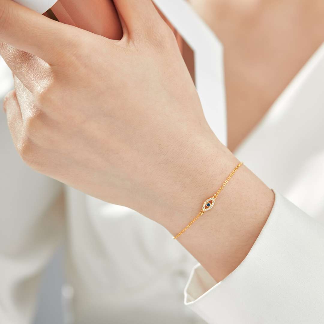[Clover Jewelry]Halskette mit Evil-Eye-Form