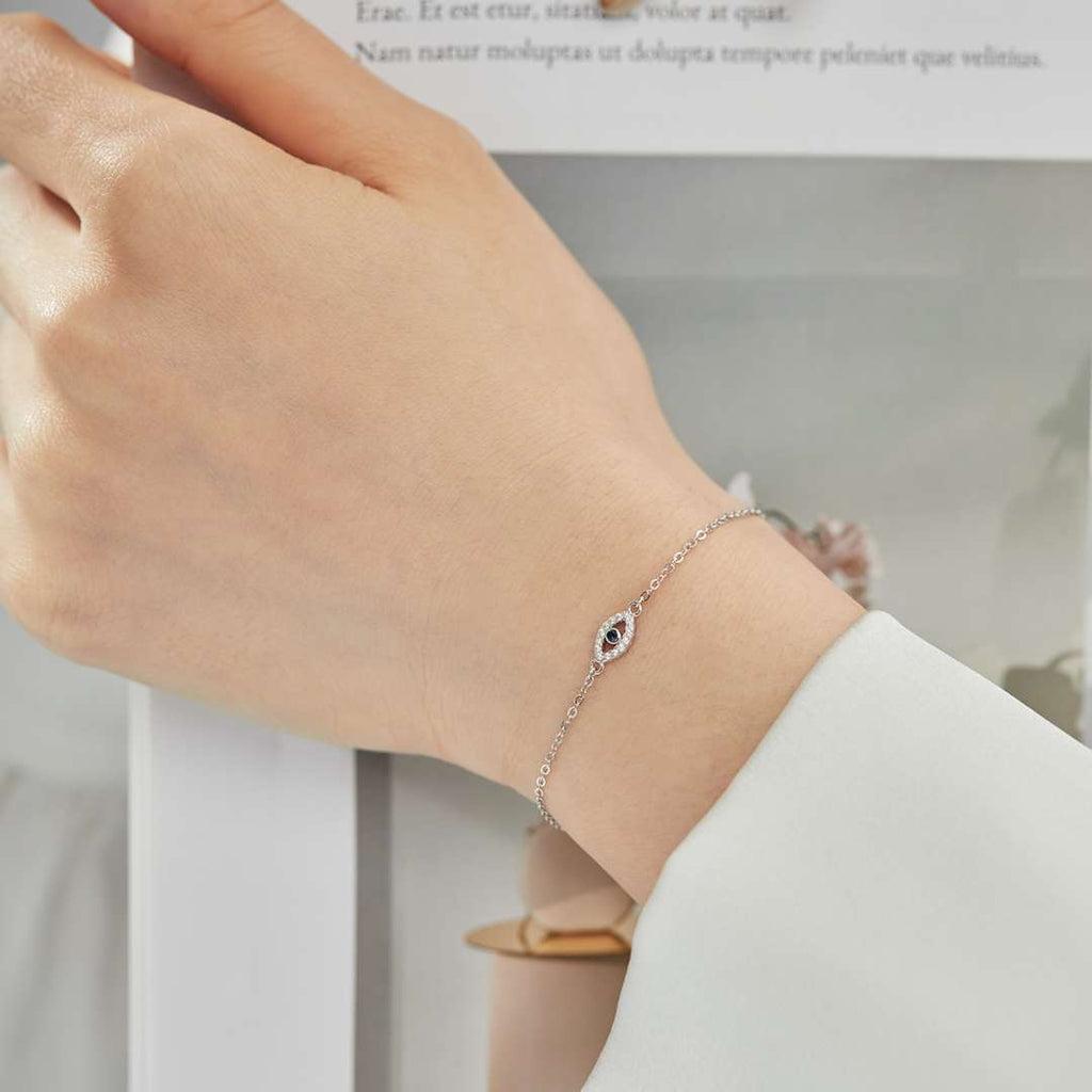 [Clover Jewelry]Halskette mit Evil-Eye-Form