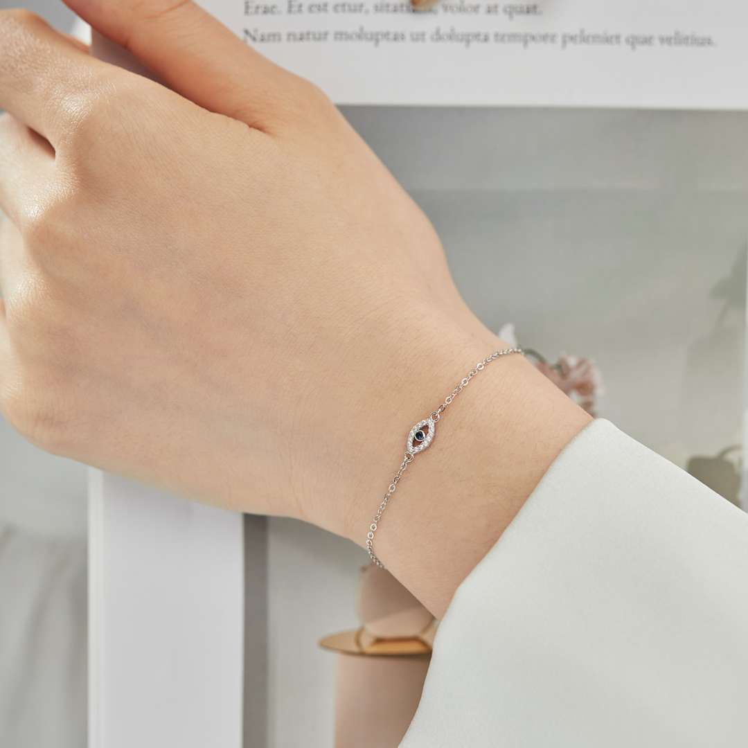 [Clover Jewelry]Halskette mit Evil-Eye-Form