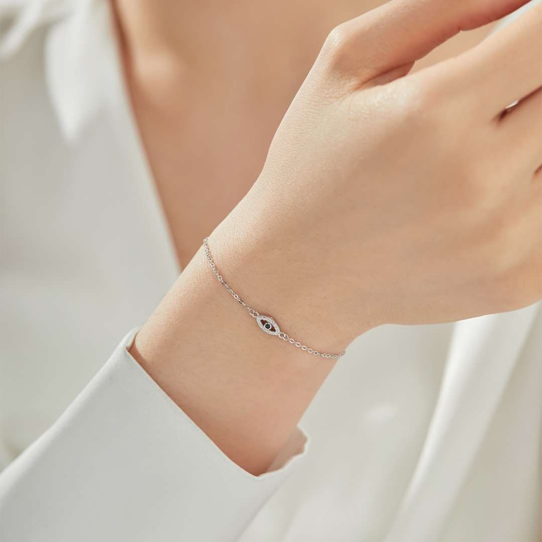 [Clover Jewelry]Halskette mit Evil-Eye-Form