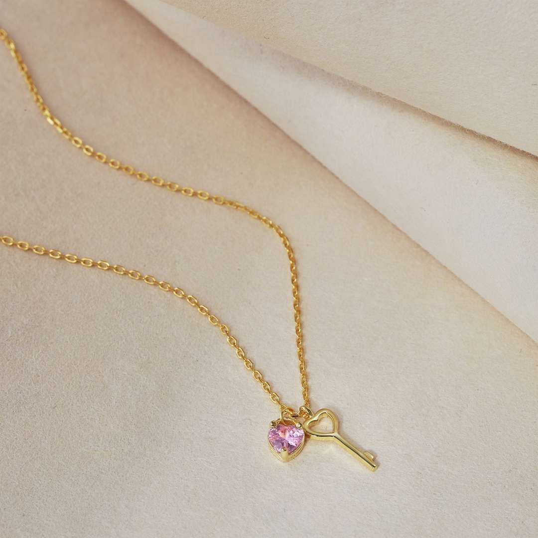 [Clover Jewelry]Einzigartige Herzform-Schlüsselanhänger-Halskette