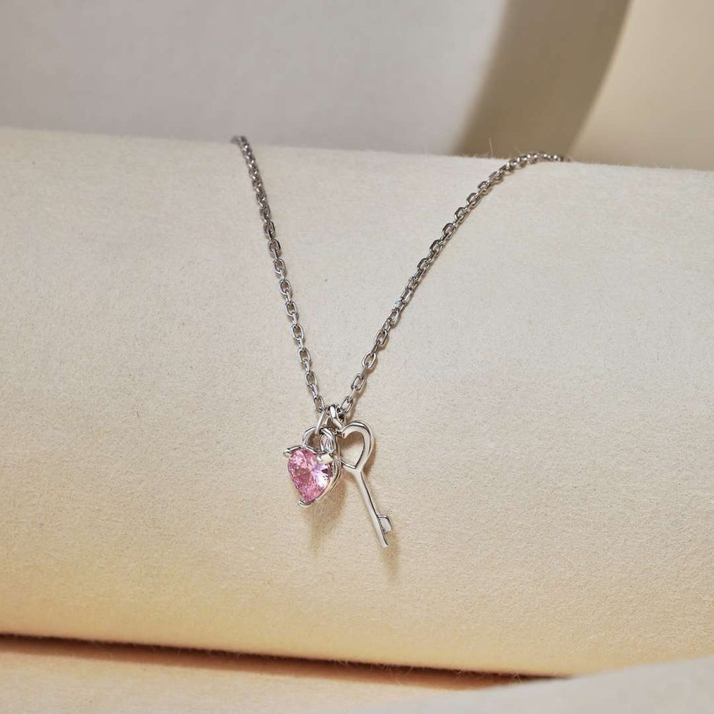 [Clover Jewelry]Einzigartige Herzform-Schlüsselanhänger-Halskette