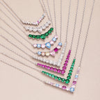 [Clover Jewelry]カラフルなハートネックレス
