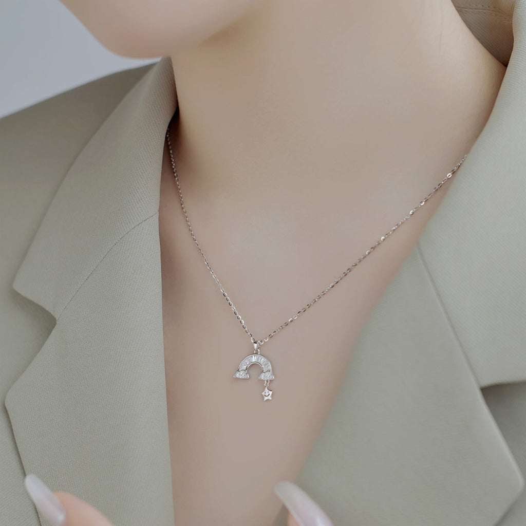 [Clover Jewelry]ユニーク レインボースター ネックレス