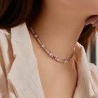 [Clover Jewelry]繊細なカラフルレインボーテニスチェーン