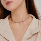 [Clover Jewelry]繊細なカラフルレインボーテニスチェーン