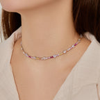 [Clover Jewelry]繊細なカラフルレインボーテニスチェーン