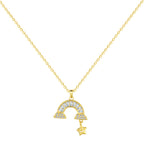 [Clover Jewelry]ユニーク レインボースター ネックレス