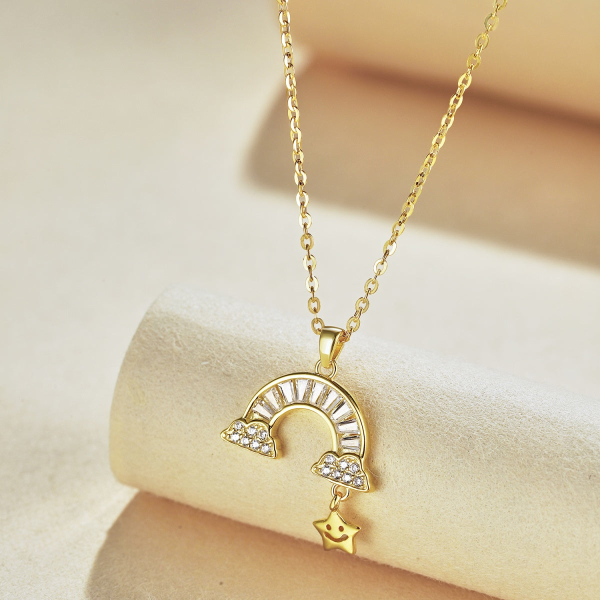 [Clover Jewelry]ユニーク レインボースター ネックレス