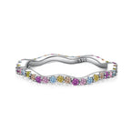 [Clover Jewelry]カラフルなラウンドカットのパーティリング