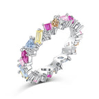 [Clover Jewelry]煌めく多色マルチカット デイリーリング