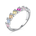 [Clover Jewelry]華奢なエメラルドカットリング デイリーユースに