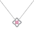 [Clover Jewelry] 豪華フラワーシェイプ・プリンセスカットネックレス