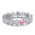 [Clover Jewelry]0.25カラット ラディアントロマンス ハートカット ラバーリング