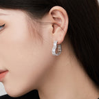 [Clover Jewelry]Strahlende Ohrringe mit Herz-Ausschnitt