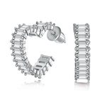 [Clover Jewelry]Strahlende Ohrringe mit Herz-Ausschnitt