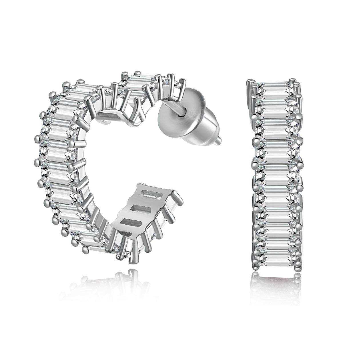 [Clover Jewelry]Strahlende Ohrringe mit Herz-Ausschnitt