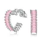 [Clover Jewelry]Strahlende Ohrringe mit Herz-Ausschnitt