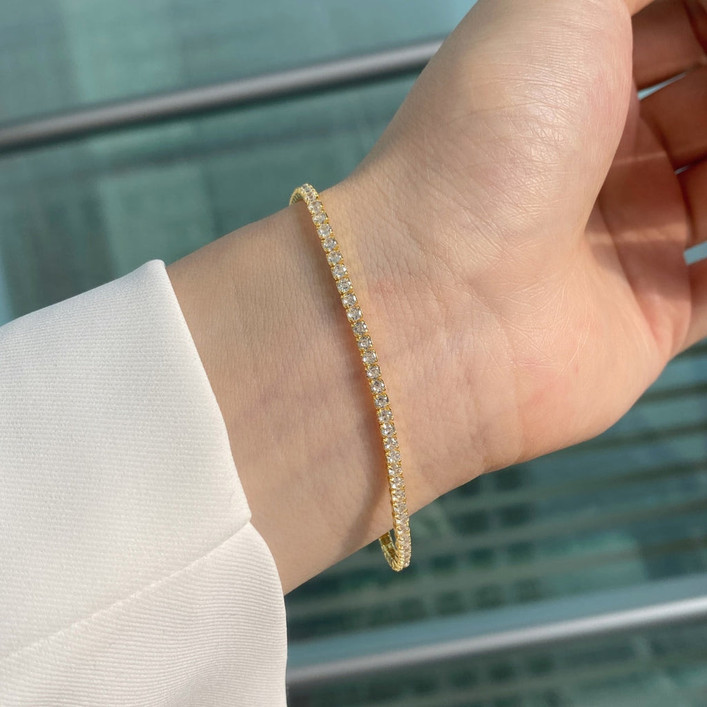 [Clover Jewelry]煌めくカラフルなラウンドカットパーティブレスレット