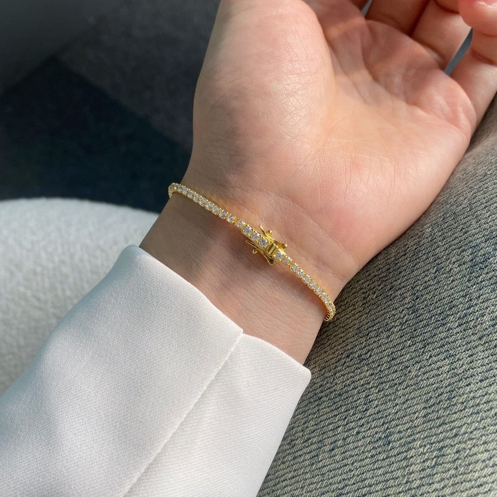 [Clover Jewelry]煌めくカラフルなラウンドカットパーティブレスレット