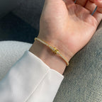 [Clover Jewelry]煌めくカラフルなラウンドカットパーティブレスレット