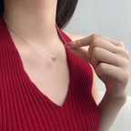 [Clover Jewelry]6.0カラット ラディアント ハートシェイプ ネックレス
